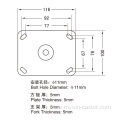 Medium 6 Inch 250Kg Rigid TPA Caster